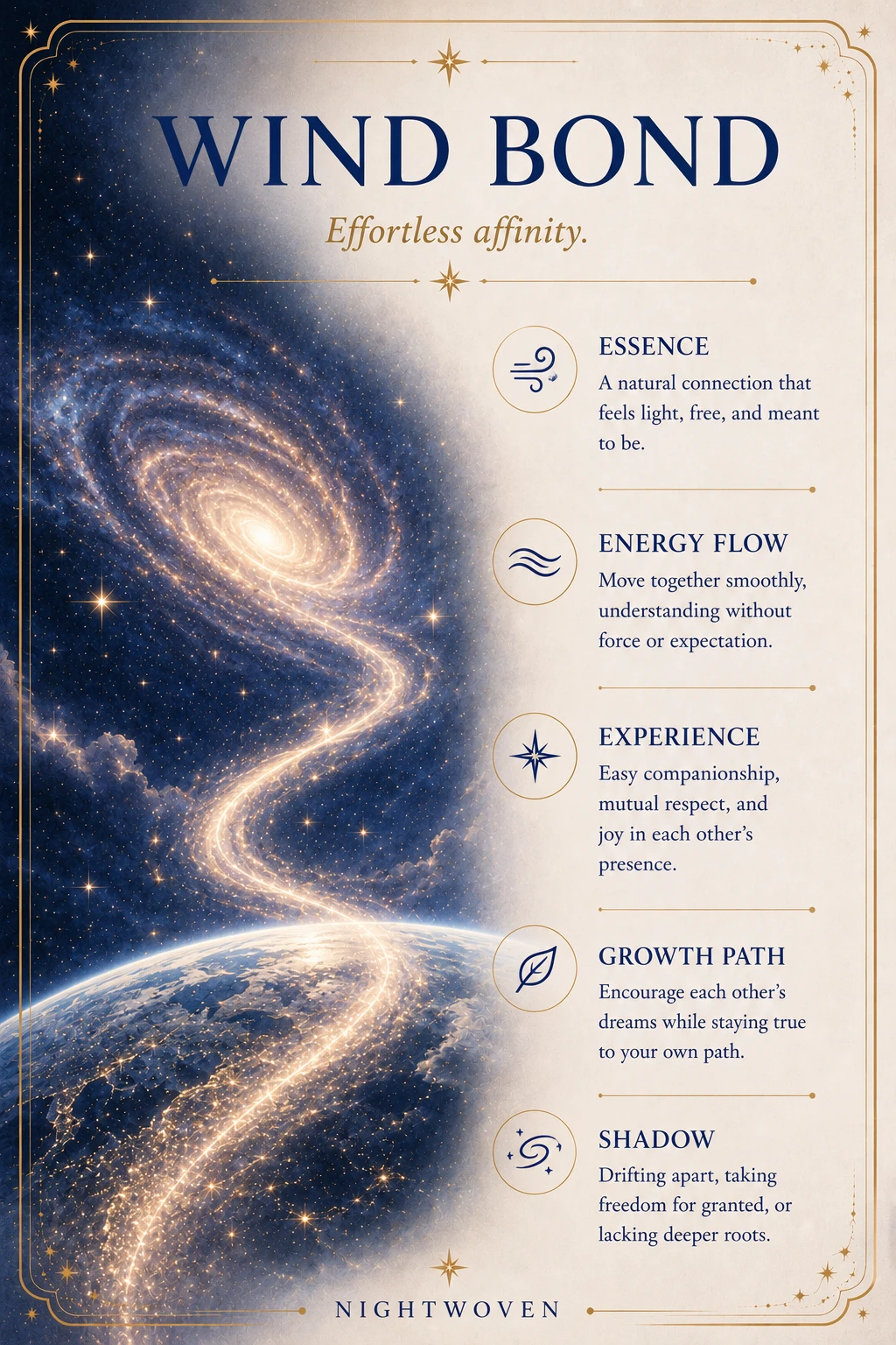 Wind Bond guide — essence, energy, experience, growth, shadow